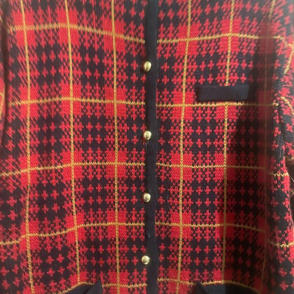 Vintage Boundary Waters Tartan Plaid Cardigan Sweater - Picture 2 of 4